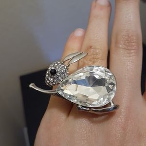 Rabbit Rhinestone Ring
